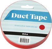 Canvas tape, B: 19 mm, rood, 25 m/ 1 rol