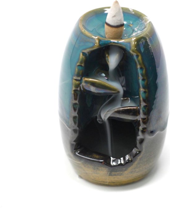 Boeddha Beeld - Wierookhouder waterval - Incense Burner