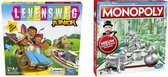 Spellenbundel - Bordspellen - 2 Stuks - Levensweg Junior & Monopoly Classic