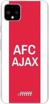 Google Pixel 4 XL Hoesje Transparant TPU Case - AFC Ajax - met opdruk #ffffff