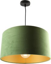 Olucia Urvin - Moderne Hanglamp - Stof - Goud;Groen - Rond - 40 cm