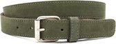 A-Zone Groene suede dames riem - dames riem - 3 cm breed - Groen - Echt Suede leder - Taille: 105cm - Totale lengte riem: 120cm