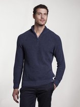 Loop.a life - Heren Trui - Duurzame Trui - Zip Sweater - Grey Blue - Heren Sweater - Maat S