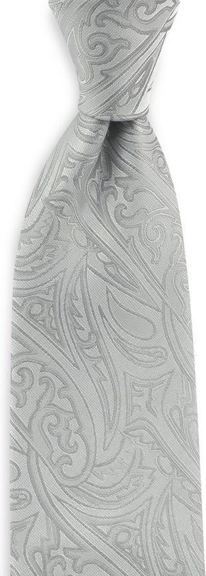 We Love Ties - Stropdas Grey Swirl - geweven polyester Microfill - zilvergrijs