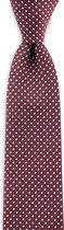 We Love Ties - Stropdas patroon navy rood - geweven polyester Microfill - donkerblauw / rood / wit