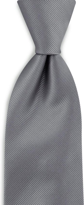 We Love Ties Cravate repp grise, microfill polyester tissé