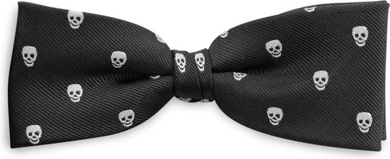 We Love Ties - Strikken - Strik Skull Dandy - zwart / wit