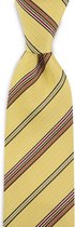 We Love Ties - Stropdas Nouvelle de Nimes - geweven polyester Microfill - geel / zwart / rood / wit