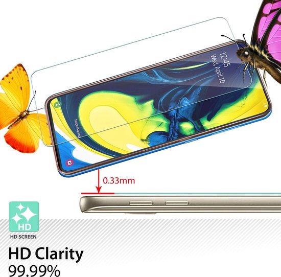 Samsung Galaxy A8 2018 + 2 pièces Glas Screenprotector Rose