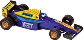 Welly Metalen auto: formule 1 racer blauw 10,7 cm