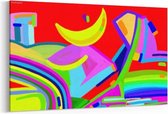 Schilderij - Digitale kunst abstract kleurrijk — 100x70 cm