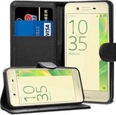 Sony Xperia X Hoesje Wallet Case Zwart