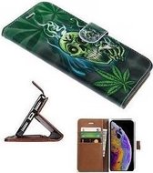 iPhone XS Hoesje Wallet Case Cannabis