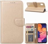 Samsung A10 Hoesje Wallet Case Goud