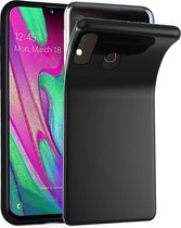 Flexibele achterkant Silicone hoesje zwart Geschikt voor: Samsung Galaxy A40