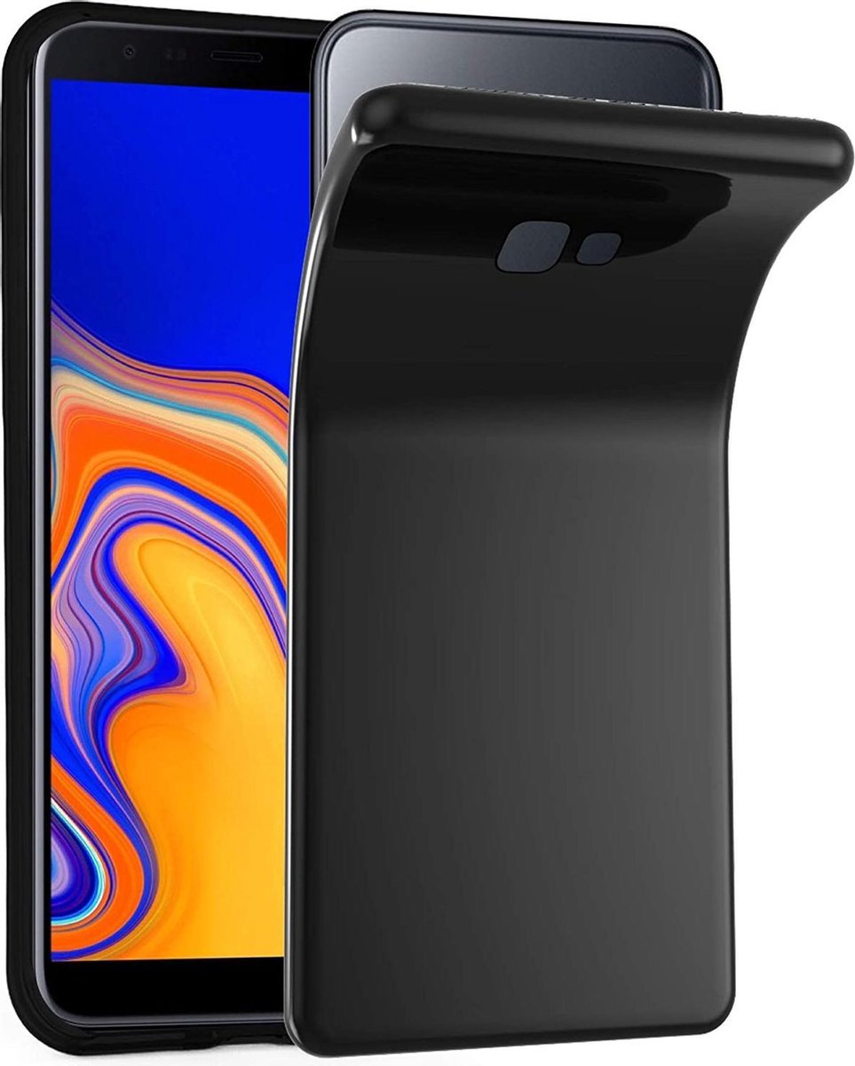 Flexibele achterkant Silicone hoesje zwart Geschikt voor: Samsung Galaxy J4 2018