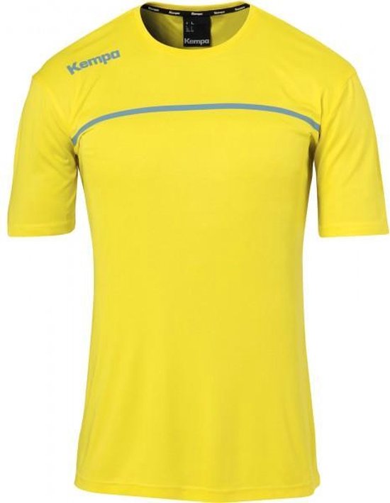 Kempa Emotion 2.0 Poly Shirt Limoen Geel-Dove Blauw Maat XL