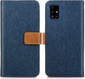 iMoshion Luxe Canvas Booktype Samsung Galaxy A51 hoesje - Donkerblauw