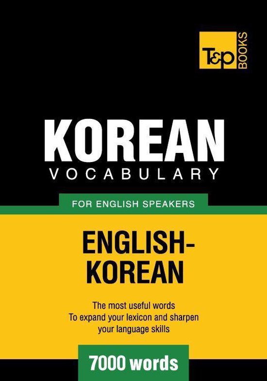 T&P English-Korean Vocabulary 7000 Words - cover