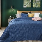 Luxe bed_deken_Brulo_Polyester_sprei_220x240 cm_Gewicht-180+70+100 GSM__Donker blauw