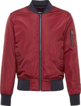 Urban Classics - 2-Tone Bomber jacket - S - Rood/Zwart