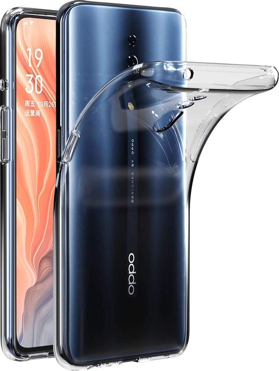 Silicone hoesje Geschikt voor: OPPO Reno 2 - transparant