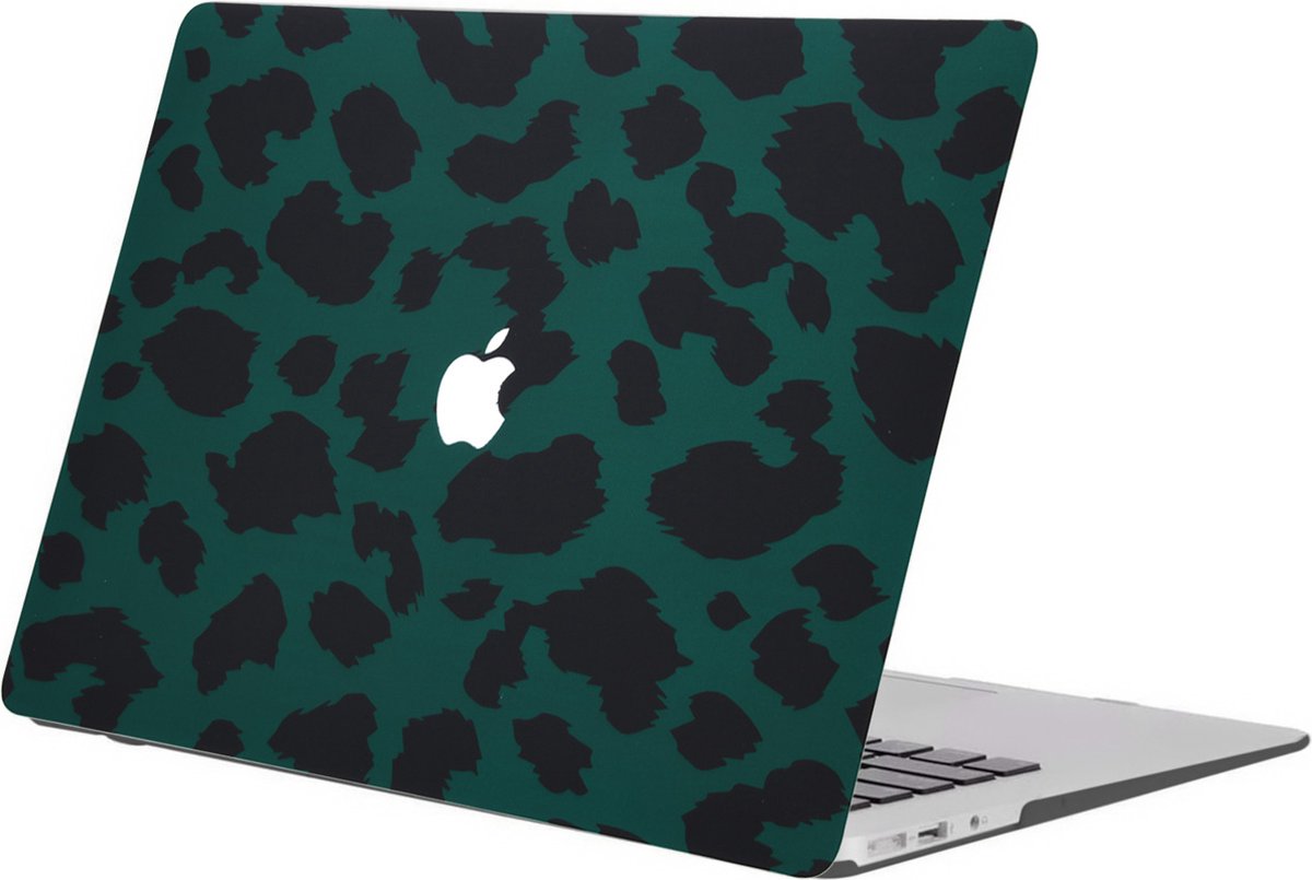 iMoshion Design Laptop Cover MacBook Air 13 inch (2008-2017) - Green Leopard