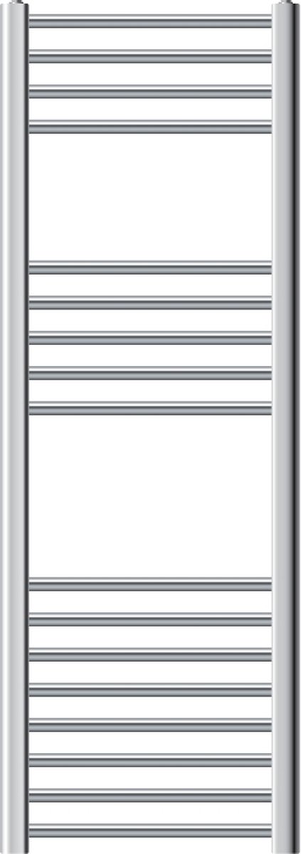 Badkamerradiator Sahara 400x1200 mm chroom recht met zijaansluiting LuxeBath