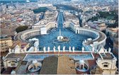 Sint-Pietersplein vanaf de koepel in Vaticaanstad in Rome - Foto op Forex - 90 x 60 cm