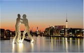 De Molecule Man beelden in de Spree in Berlijn - Foto op Forex - 45 x 30 cm