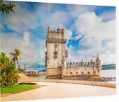 Torre de Belém, werelderfgoed in Lissabon - Foto op Plexiglas - 90 x 60 cm