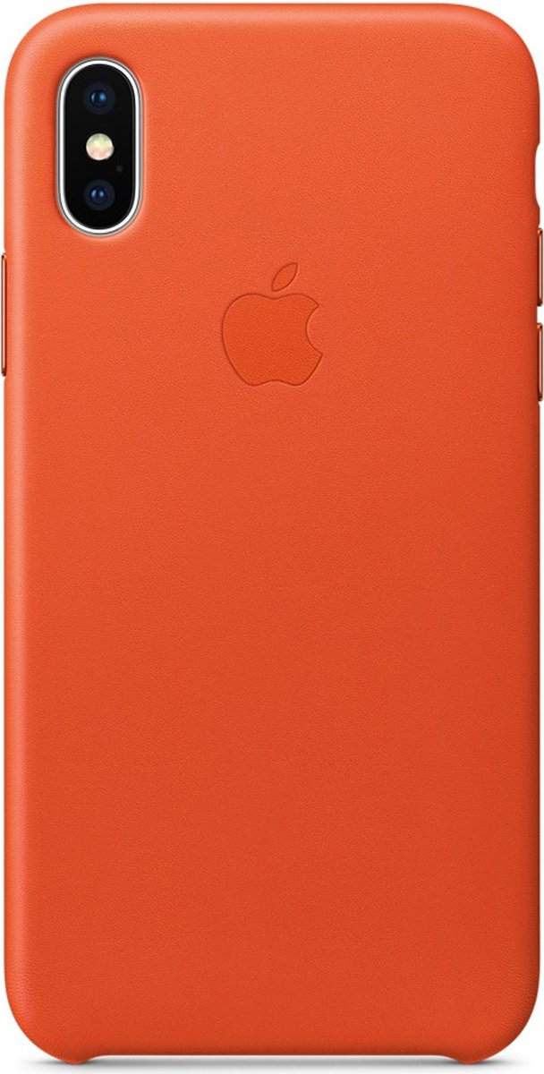 Apple Leren Hoesje voor iPhone X - Oranje