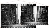Wolkenkrabbers van Chicago op een mistige dag - Foto op Textielposter - 120 x 80 cm