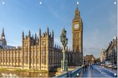Close-up van de Big Ben op een zonnige ochtend in Londen - Foto op Tuinposter - 150 x 100 cm