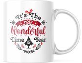 Kerst Mok met tekst: Its The Most Wonderful Time of the year | Kerst Decoratie | Kerst Versiering | Grappige Cadeaus | Koffiemok | Koffiebeker | Theemok | Theebeker