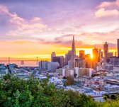Uitzicht op het Business Center van San Francisco - Fotobehang (in banen) - 250 x 260 cm
