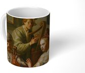 Mok - Koffiemok - Musicerend gezelschap - Rembrandt van Rijn - Mokken - 350 ML - Beker - Koffiemokken - Theemok