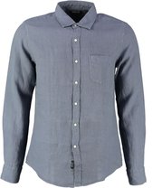 Replay grijsblauw linnen overhemd - Maat S