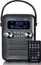 Lenco PDR-051BKSI - Draagbare DAB Radio - FM, DAB+, Bluetooth® en AUX-ingang - Met oplaadbare Batterij - Zwart