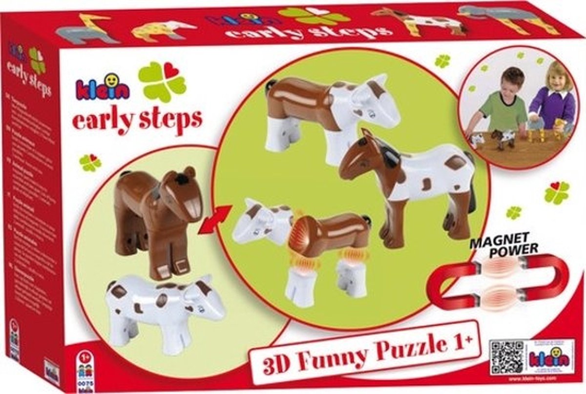 Klein puzzle animal 3D avec aimants Cheval et vache 8 pièces | bol.com