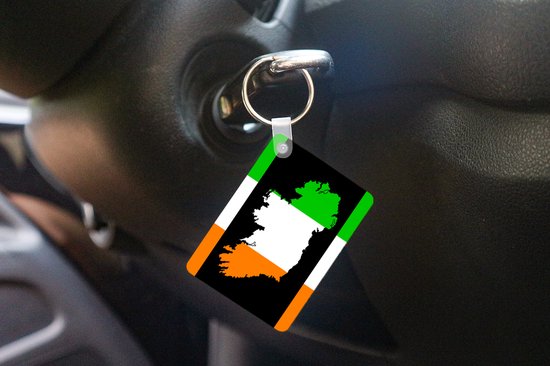 1 x Porte Clé Metal Drapeau Irlande Voiture Boite Cadeau pour Homme / Femme