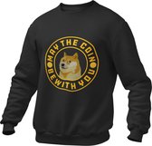 Crypto Kleding - May The Coin Be With You - Dogecoin- Trui/Sweater