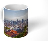 Mok - Skyline van Kobe tussen de Japanse bomen - 350 ML - Beker