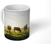 Mok - Koffiemok - Koeien - Zon - Gras - Mokken - 350 ML - Beker - Koffiemokken - Theemok