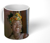 Mok - Vrolijke vrouw - 350 ML - Beker