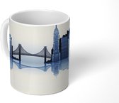 Mok - Een vector tekening van de Brooklyn Bridge - 350 ML - Beker