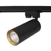 LED 1-fase Railspot met GU10 fitting | Zwart Goud
