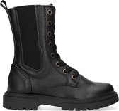 Vingino Siena Veterboots - Laarzen Met Veters - Meisjes - Zwart - Maat 31