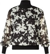 YEST Aila Essential Blouse - Soft Sand/Black - maat 40