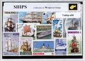 Schepen – Luxe postzegel pakket (A6 formaat) : collectie van 50 verschillende postzegels van schepen – kan als ansichtkaart in een A6 envelop - authentiek cadeau - kado - geschenk